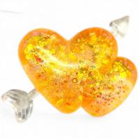 Антистрес жуйка-тягучка Сердечка (помаранчева) MIC MS-24-792