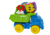 Дитячий ігровий пісочний набір 013585 з розвиваючим кубиком  Блакитний з салатовим