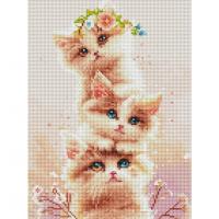 Алмазна мозаїка "Три кошенятка" RDBS7015, 30х40 см