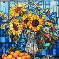 Алмазна мозаїка (не повна викладка) Сонце у вазі 30х30 см Strateg DEEX16294