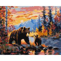 Картина по номерах Ведмежа сімʼя 40х50 см Ідейка KHO6650