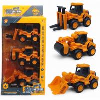 Набір спецтехніки Будівельна техніка, заводні машинки, прогумовані колеса, рухомі деталі, 3 штуки MIC ZH998-43