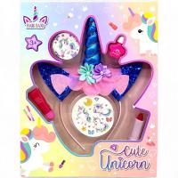 Набір прикрас з косметикою Cute Unicorn (синій) MIC AA-2611/AA-2612