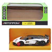 Машина металева Lamborghini Aventador SVJ із серії Автопром (біла) Автопром 68269A