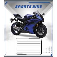 Зошит учнівський "Спортбайк" 012-500196K-3 в клітинку, 12 аркушів