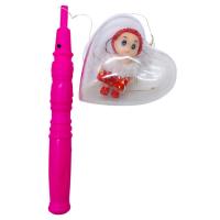 Світяшка Сердце з лялькою-брелоком (ЧЕРВОНА) на паличці MIC PR1369