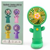 Вентилятор (вбудований акумулятор, USB кабель), РОЖЕВА серединка MIC Q168A