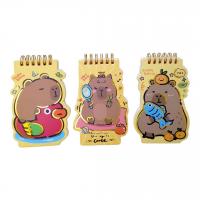 Блокнот на спіралі Капібара 9 х 13 см, 60 аркушів, мікс, 1 штука MIC SC-9-6ЛК