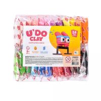 Набір для творчості (повітряний пластилін) UʼDO Clay. 24 шт брикет 10г Strateg 30838