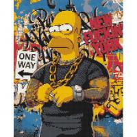 Алмазна мозаїка Сімпсони. Гомер 40х50 см Origami OD31929