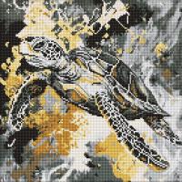 Набір з алмазною мозаїкою Золота черепаха 40х40см Ідейка AMO8262