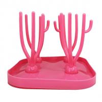 Сушка для дитячих пляшечок Кактус (рожева) Mega Zayka №0219