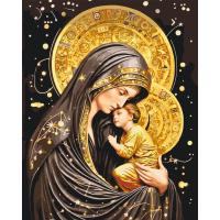 Картина за номерами з фарбами металік Ікона. Пресвята Богородиця 40х50 см Origami LW3433