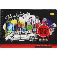 Скетчбук BLACK: Мегаполіс (24 арк) Апельсин СББ-А5-24