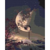 Алмазна мозаїка Місячна ніч 40х50 см Origami OD3105