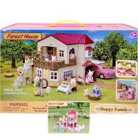 Будиночок, 2 флоксові тварини, підсвічування, меблі, в коробці MIC 111-434F