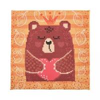 Набір для творчості Вишивка хрестиком: Ведмежатко 20х20 см Strateg AX-206