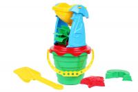 Пісочний набір Млин 4 (млин, відерце, лопатка, сито, 2 пасочки) Технок 1370