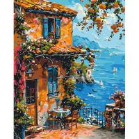 Картина за номерами Будинок на узбережжі 40х50 см Origami LW3482