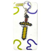Брелок 3D друк Minecraft Sword Tool / Меч Keychain, Золотий OYTOY 1029110