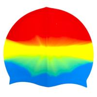 Шапочка для плавання силіконова, у пакеті (ЧЕРВОНО-РАЙДУЖНА) MIC G26497