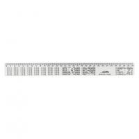 Лінійка з табличкою множення AS-0612, К-9052 білий, пластикова, 30 см