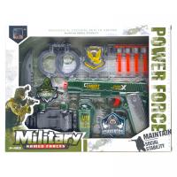 Військовий набір (пістолет, ніж, наручники, бінокль, димова граната, значки) Xin ye JC076/JS076