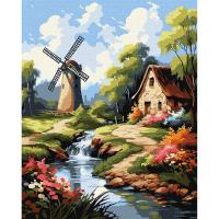 Картина за номерами Будиночок біля млина 40х50 см Ідейка KHO6342