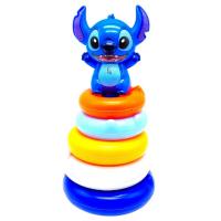 Пірамідка висота 20 см, фігурка героя, стікери, 5 кілець різного діаметру, в сітці MIC HJ-0824