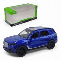 Машинка металева BMW із серії Автопром, інерційна, двері (синя) Автопром AP74132