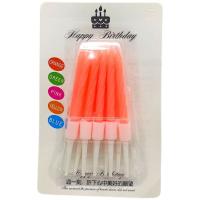 Свічки неонові, 7 см (ПОМАРАНЧЕВІ) MIC 10-90