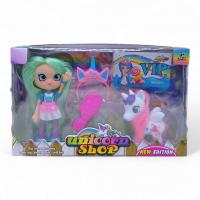 Лялька з єдинорогом Unicorn shop, мʼятна MIC B3800