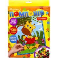 Набір для творчості Мозаїка з помпонів: Жирафка Апельсин НТ-35