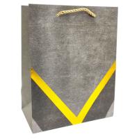 Пакет подарунковий, 23х18х10 см (СІРИЙ) MIC M48899