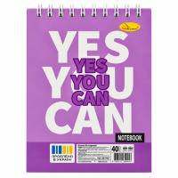 Блокнот для записів "YES you can" А6 АП-1711-10, 40 аркушів, пружина зверху