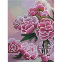 Алмазна мозаїка без підрамника "Рожеві півонії" ZAV3040-44, 30х40 см