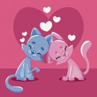 Картина за номерами "Закохані кошенята" 15582-AC 40x40 см