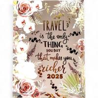 Щоденник (блокнот) датований, 2025 рік Travel, A5, 336 сторінок у лінійку buromax BM.2139-18