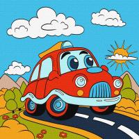 Картина за номерами 7+ Весела подорож 25х25 см Ідейка KHO6105