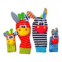 Брязкальце розвиваючі - шкарпетки і браслети Зебра та Жираф MIC 688M-71/688M-72