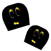 Авточохли на підголівники ЧОРНО-ЖОВТИЙ СМАЙЛ 4 Сувенир-Декор HR-7