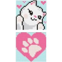 Набір з алмазною мозаїкою на самоклеючій основі Білі лапки 9x9 см Ідейка AMS1045