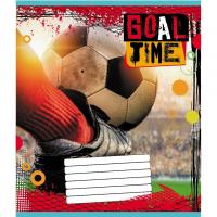 Зошит учнівський "М'яч" 012-510027C-3 в косу лінію, 12 аркушів