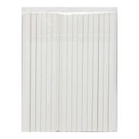 Соломинка Еко для гарячих та холодних напоїв, 50 штук, D=8 мм, L=200 мм (білі) Біолендс L200-8-білі