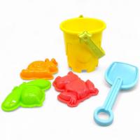 Пісочний набір (відерце, лопатка, 3 формочки для піску) жовтий CANHONG CH8842