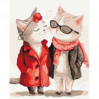 Картина за номерами Котяче побачення 40х50 см Art Craft 11688-AC