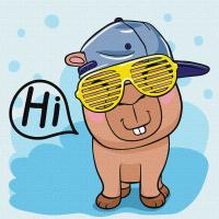 Картина за номерами Привіт, Капібара 30х30 см Ідейка KHO1282