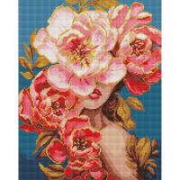 Алмазна мозаїка Квітуча грація 40х50 см Ідейка AMO8004