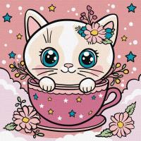 Картина за номерами Квіткова чашка 25х25 см Ідейка KHO6279