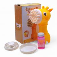 Установка з мильними бульбашками+вентилятор Жирафчик (жовтий) MIC 777-9